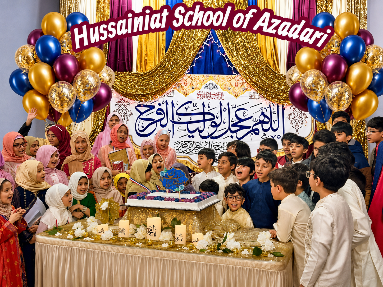 HSA students gathered at a school celebration.
